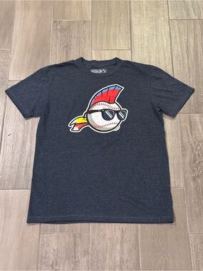 Basballism Navy Heathered Graphic Baseball T-shirt Wild Thing graphic Size Large